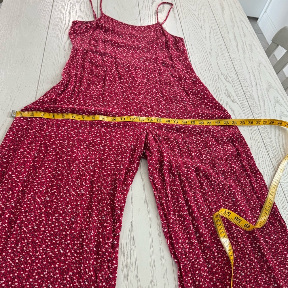 Hem & Thread Red And White Patterned Jumpsuit - image 4